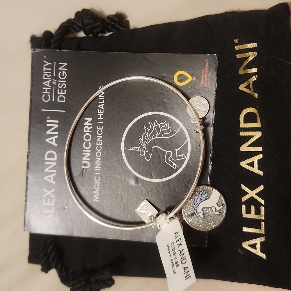 Alex and Ani charity by design unicorn bracelet silver